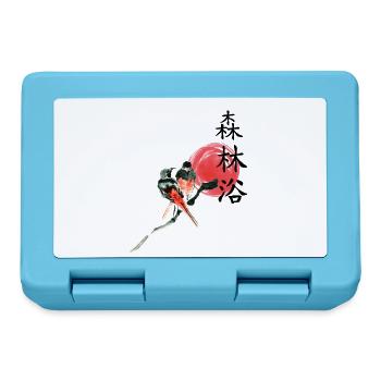 kanji japan japanisch anime asian vögel  - Brotdose - Saphirblau - Vorne