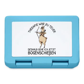 Bogensport Therapie war zu teuer Bogenschießen - Brotdose - Saphirblau - Vorne