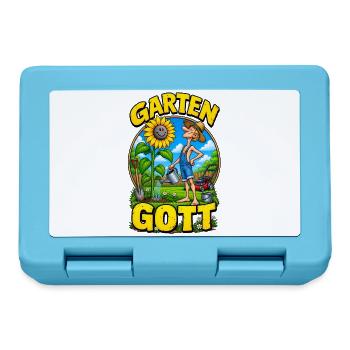 Garten Gott – Funny Gardener Gardening - Brotdose - Saphirblau - Vorne