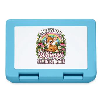 I Run On Whimsy And Feminist Rage - Brotdose - Saphirblau - Vorne