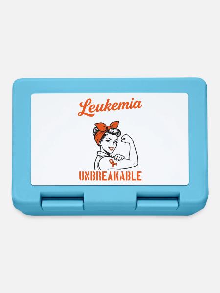 Leukämie-Krieger Unzerbrechlich – Orangefarbenes Band - Brotdose - Saphirblau