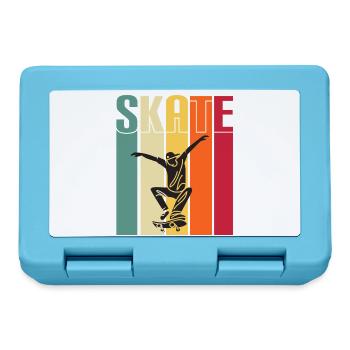 skateboard skaten skate sport fahren skaten - Brotdose - Saphirblau - Vorne