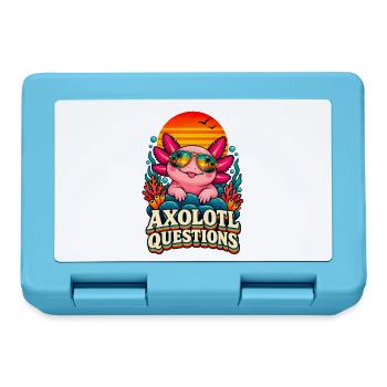 I Axolotl Questions – Cute Retro Axolotl  - Brotdose - Saphirblau - Vorne