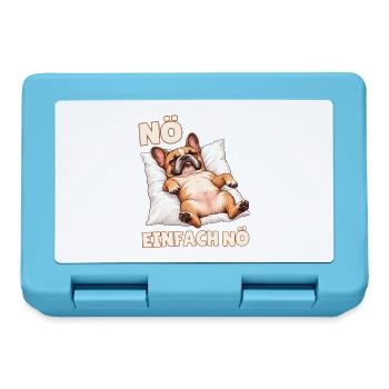 Nö Einfach Nö Französische Bulldogge Schlafen - Brotdose - Saphirblau - Vorne