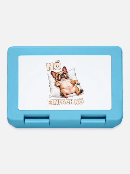 Nö Einfach Nö Französische Bulldogge Schlafen - Brotdose - Saphirblau