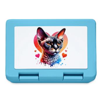 Devon Rex - Brotdose - Saphirblau - Vorne