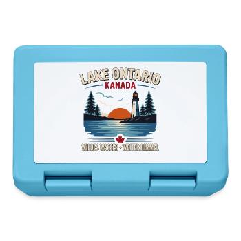 Lake Ontario Kanada Leuchtturm Sonnenuntergang - Brotdose - Saphirblau - Vorne