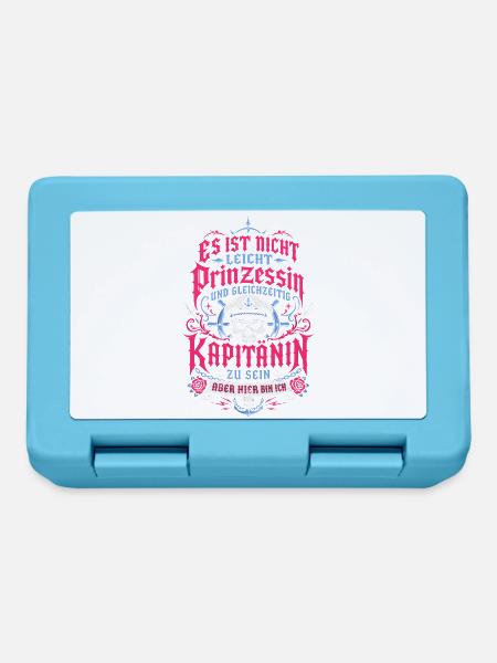Kapitänin Spruch Boot Segeln Anker - Brotdose - Saphirblau