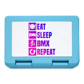 BMX-Fahren Geschenkidee für die Freestyle-Fahrerin - Brotdose - Saphirblau - Vorne