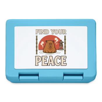 Finden Sie Ihr Friedens-Capybara – Entspannungsdesign - Brotdose - Saphirblau - Vorne