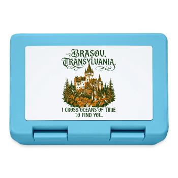 Of Brasov Transylvania Gothic Castle Typography - Brotdose - Saphirblau - Vorne