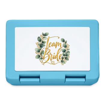 JGA Team Bride Braut Junggesellinnenabschied  - Brotdose - Saphirblau - Vorne