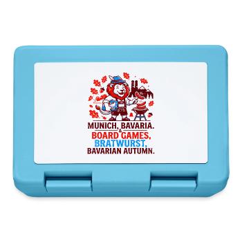 Munich Bavaria Board Games Bratwurst Bratw - Brotdose - Saphirblau - Vorne