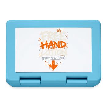 Freie Hand Graffiti Schrift - Brotdose - Saphirblau - Vorne