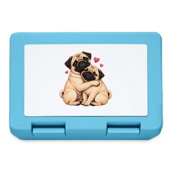 Mops Hund süßer Mops niedlicher Mops - Brotdose - Saphirblau - Vorne