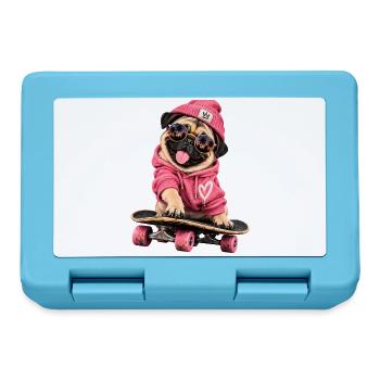 Mops Hund süßer Mops niedlicher Mops - Brotdose - Saphirblau - Vorne