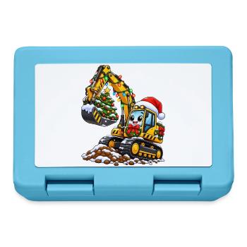 Weihnachtsbagger mit Baumzauber - Brotdose - Saphirblau - Vorne
