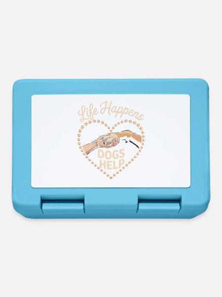 Life Happens Hunde helfen Hundeliebhaber-Design - Brotdose - Saphirblau