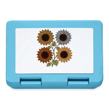 Boho Safari Sunflowers Leopard Zebra Tiger Giraffe - Brotdose - Saphirblau - Vorne