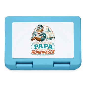 Ein echter Papa zieht Wohnwagen - Brotdose - Saphirblau - Vorne