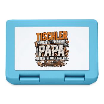 Tischler Papa – Unbezahlbar & eine Ehre - Brotdose - Saphirblau - Vorne