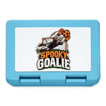 Spooky Goalie Skeleton Soccer - Brotdose - Saphirblau - Vorne