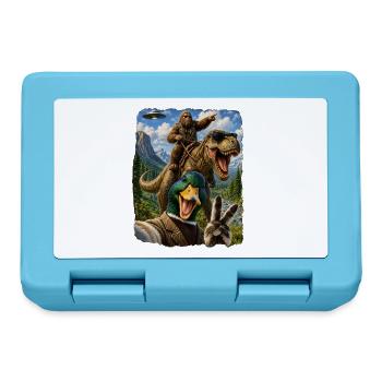 Mallard Duck Selfie Bigfoot T Rex UFO Funny Gifts - Brotdose - Saphirblau - Vorne