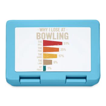 Warum ich beim Bowling verliere - Brotdose - Saphirblau - Vorne
