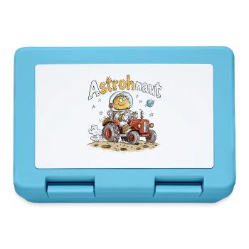 Astrohnaut Traktor Astronaut Landwirt Wortspiel - Brotdose - Saphirblau - Vorne