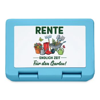 Rente endlich Zeit für den Garten lustige Sprüche - Brotdose - Saphirblau - Vorne
