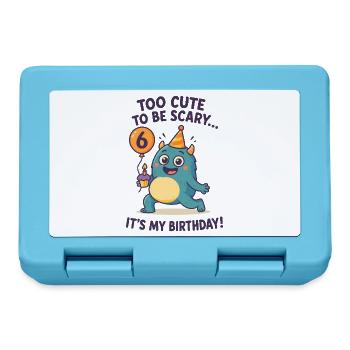 Too Cute To Be Scary 6 Geburtstag - Brotdose - Saphirblau - Vorne