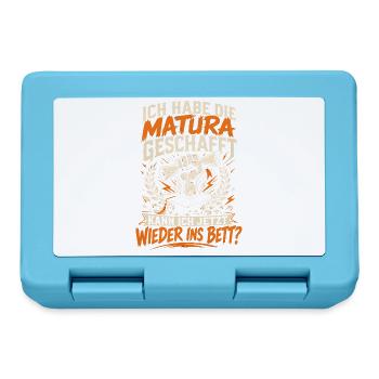 Matura geschafft kann ich ins Bett - Brotdose - Saphirblau - Vorne