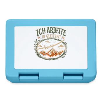 Arbeite in Gleitzeit Segelflieger - Brotdose - Saphirblau - Vorne