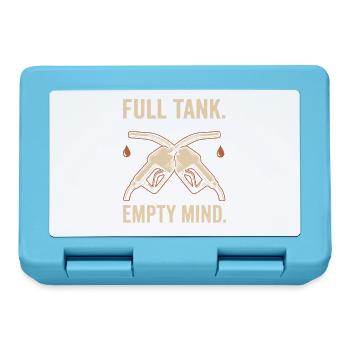 Full Tank Empty Mind Zapfpistole Vintage Zapfpisto - Brotdose - Saphirblau - Vorne