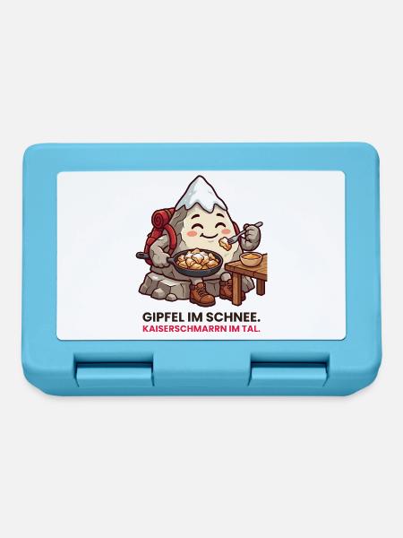 Berg Kaiserschmarrn Gipfel im Schnee - Brotdose - Saphirblau