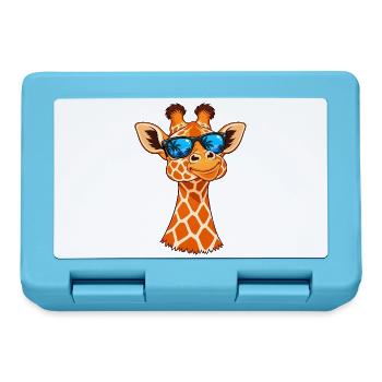 Coole Giraffe mit Sonnenbrille – Sommer Vibes - Brotdose - Saphirblau - Vorne