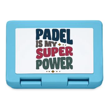 Padel Spielerin Spieler Padel is my Superpower - Brotdose - Saphirblau - Vorne
