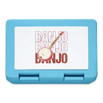 Banjo Beat Retro Illustration - Brotdose - Saphirblau - Vorne
