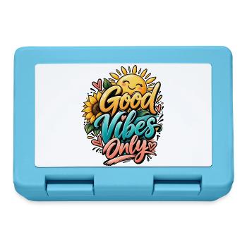 Good Vibes Only Positive Vibes Sonnenblume & Sonne - Brotdose - Saphirblau - Vorne