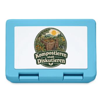 Kompostieren statt Diskutieren Gartenliebe - Brotdose - Saphirblau - Vorne