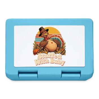 Thanksgiving Stuffed With Baby Truthahn Retro - Brotdose - Saphirblau - Vorne