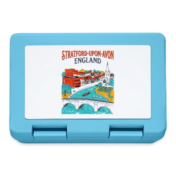Retro Stratford Upon Avon England Travel - Brotdose - Saphirblau - Vorne
