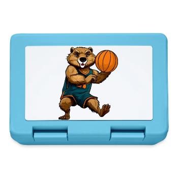 Biber Basketball - Brotdose - Saphirblau - Vorne