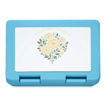 Spüre, wie es durch ihn wächst Blumendesign - Brotdose - Saphirblau - Vorne