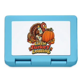 Thanksgiving-Truthahn Little Turkey Loading Baby - Brotdose - Saphirblau - Vorne