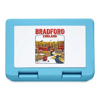 Vintage Bradford England Industrial Cityscape Sept - Brotdose - Saphirblau - Vorne