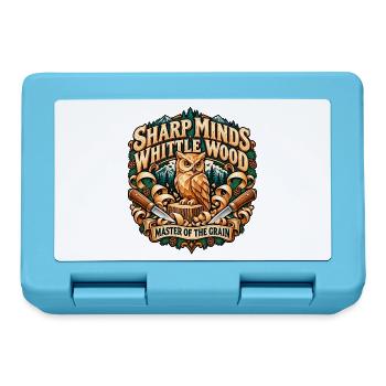 Sharp Minds Whittle Wood Master Of The Grain Owl - Brotdose - Saphirblau - Vorne