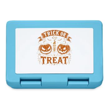 Süßes-oder-Saures-Kürbiswappen Halloween - Brotdose - Saphirblau - Vorne