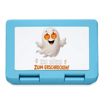 Zu süß zum Erschrecken – Geist mit Kürbisaugen - Brotdose - Saphirblau - Vorne