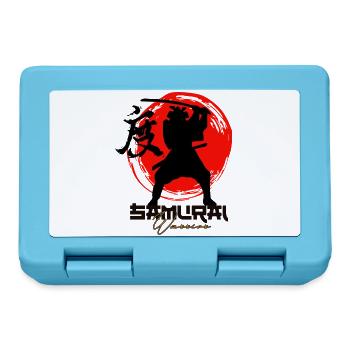 Roter Kreis-Krieger-Silhouette - Brotdose - Saphirblau - Vorne